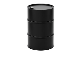 Black Metal Drum: Industrial Container, Oil Barrel, Chemical Storage
