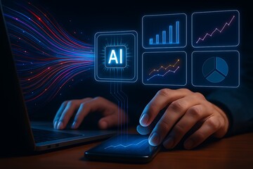 Artificial intelligence data analysis technology digital