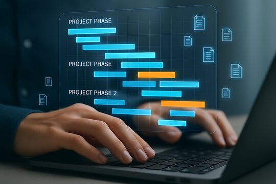 Gantt chart planning project management timeline