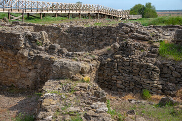 Ruins of the Tanais settlement. Rostov region, Russia