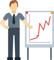 businessman with chart