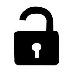 シンプルな鍵のアイコンモノクロピクト素材