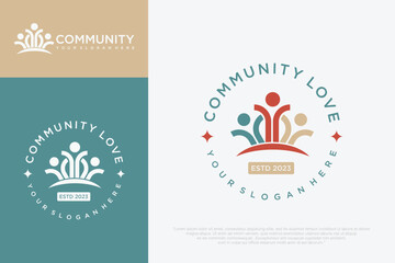 People logo design, Community human Logo , people logo design element, vector illustration