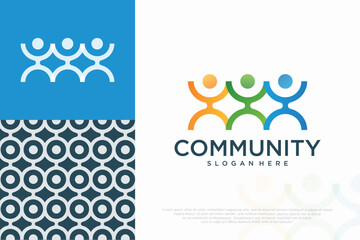 People logo design, Community human Logo , people logo design element, vector illustration