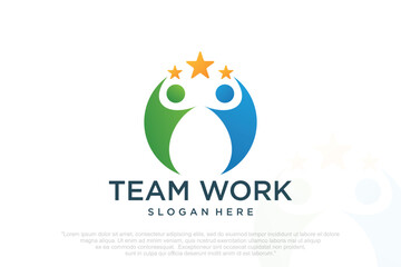 people star logo design inspiration . colorful people star logo design template .vector illustration