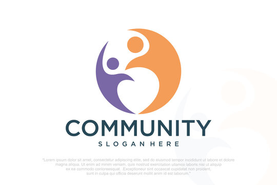 creative colorful social group logos and business cards