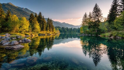 Fototapeta premium lake in the mountains