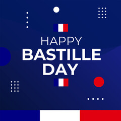 Celebrate Bastille Day with this vibrant social media banner template, perfect for greetings and promotions.