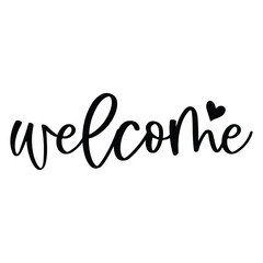Welcome Round Sign SVG Art & Illustration