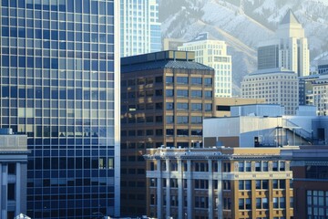 Ultra Hd Picture of Salt Lake City Utah City Downtown Skyline and Office Building