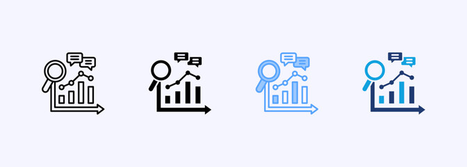 Descriptive Analytics Icon Set Multiple Style Collection