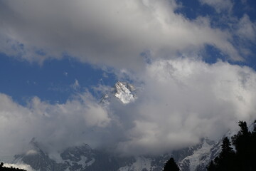 clouds in the sky mountains