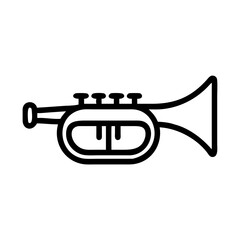 black trumpet vector illustration