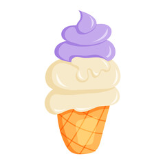 lavender cartoon popsicle with dripping top