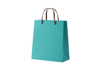 Teal Shopping Bag: Retail Packaging Design Element