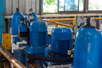 Blue Industrial Pumps and Tanks Equipment