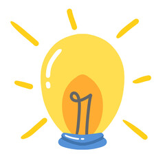 vector illustration of a light bulb