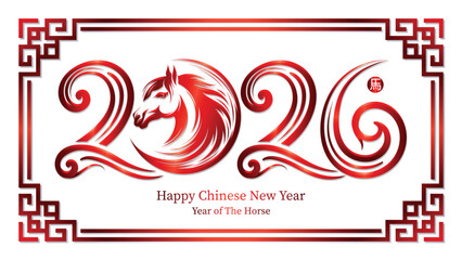 Year of The Goat 2027 number and goat zodiac sign vector illustration. Translation : Goat