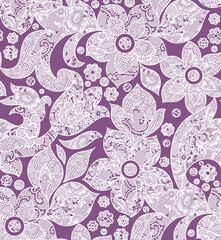 Seamless ethnic summer floral Design print