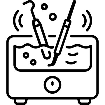 dental tools cleaning in sterilizer clip art preview