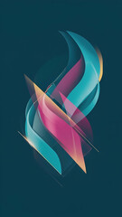 Colorful abstract design showcasing vibrant shapes and flowing forms with a modern aesthetic for artistic expression