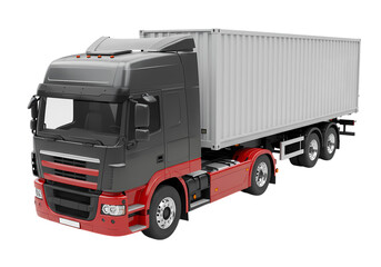 Semi Truck Trailer Transportation: Logistics & Freight Industry Vehicle