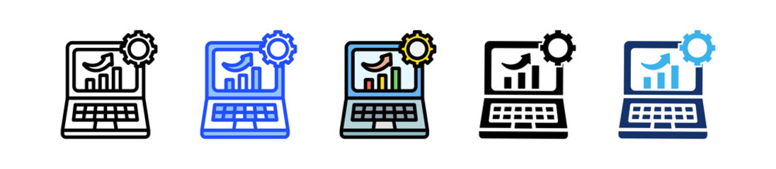 Optimization Icon Collection With Multiple Styles