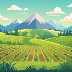 Obraz premium Sustainable agriculture plant cultivation isolated cartoon