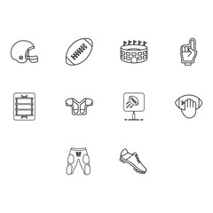 american football clip art set