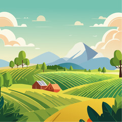 Obraz premium Sustainable agriculture plant cultivation isolated cartoon