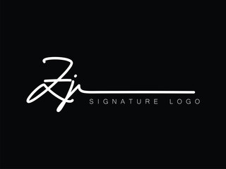 ZJ Handwritten initial letter, ZJ simple signature vector ZJ logo , ZJ beauty logo , ZJ photography letter logo design.