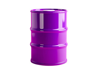 3D Of Purple Metal Barrel on Pink Background on transparent background