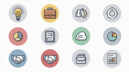Modern Business Concepts Icon Set/モダンなビジネスコンセプトアイコンセット7