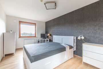 Modern Home Bedroom Interior with Elegant Design and Comfortable Furniture