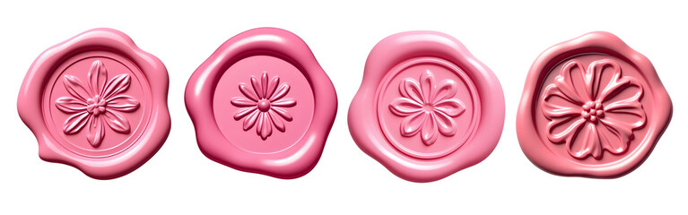 Pink Wax Seals With Delicate