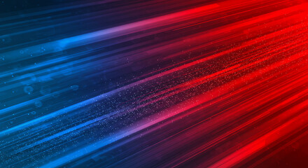 Fototapeta premium Abstract Red and Blue Digital Data Stream Background