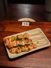 Japanese chicken yakitori 