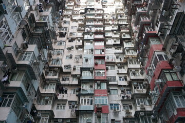 Modern Skyscrapers and Dense Urban Architecture in Hong Kong