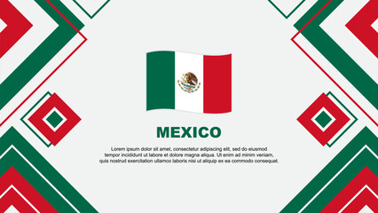 Mexico Flag Abstract Background Design Template. Mexico Independence Day Banner Wallpaper Vector Illustration. Mexico Background