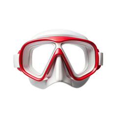 Red and White Snorkeling Mask on transparent
