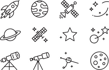 Space Icon Bundle SVG Set

