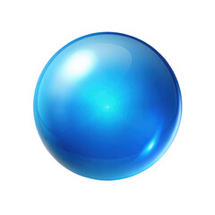 A mesmerizing digital art illustration depicting a glowing blue orb on transparent 