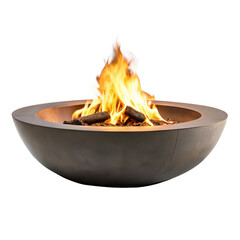  A mesmerizing fire pit on transparent