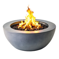  A mesmerizing fire pit on transparent