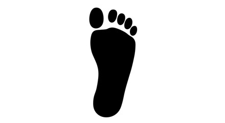 Vector Footprint Illustration &ndash; Human Foot Print Symbol and Feet Silhouette Isolated on White Background