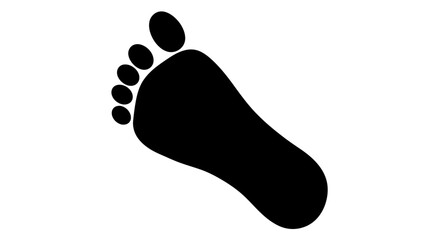 Vector Footprint Illustration &ndash; Human Foot Print Symbol and Feet Silhouette Isolated on White Background