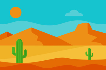 A Basic Desert Landscape For A Simple And Clean Nature Or Western Themed Scene