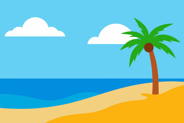 A Simple Beach Scene For A Clean And Minimalist Summer Or Vacation Themed Icon
