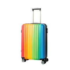 Colorful Suitcase on transparent 