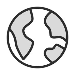 Earth Globe World Icon Global Planet Sphere Map Land Travel International